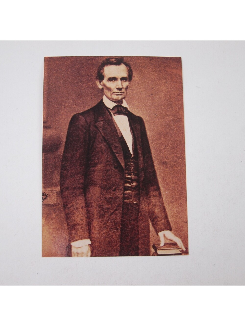 Postcard Abraham Lincoln Matthew Brady Cooper Union Address Day Vintage RARE